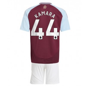 Aston Villa Boubacar Kamara #44 Dětské Domácí dres komplet 2024-25 Krátký Rukáv (+ trenýrky)